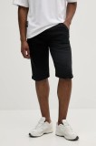 Karl Lagerfeld pantaloni scurți din in culoarea negru, 552815.265816