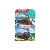 Mini Puzzle cu doua fete Noriel - Vara, Iarna, 24 piese