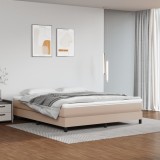 VidaXL Cadru de pat box spring, cappuccino, 180x200cm, piele ecologică