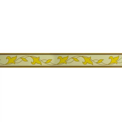 Bordura decorativa pentru tapet, galben, maro, 5.3cm x 10m, F802-222 foto