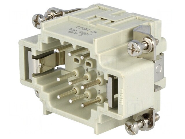 Conector HDC tată 9 pini 10A 400V