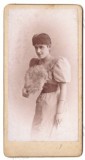 190 - SIBIU, woman, Romania CDV (8/4cm) - old real Photo