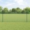 &Icirc;ngrădire din Fir Sudat cu 11 St&acirc;lpi U Verde 1x25 m Oțel