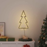 vidaXL Lumini de Crăciun Siluetă Pom Crăciun 80 LED-uri Alb Cald