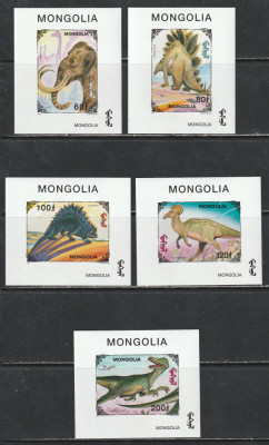 Mongolia 1994 - #644 Dinosauri Deluxe S/S 5v MNH foto