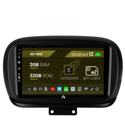 Navigatie Fiat 500X (2014-2020), Android 12, E-Octacore 2GB RAM + 32GB ROM, 9 Inch - AD-BGE9002+AD-BGRKIT362 foto
