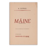 Aron Cotruș, M&acirc;ine, 1928, cu dedicație