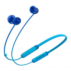 Casti cu fir in-ear Neckband TCL, Bluetooth, 10 m, microfon inclus, Albastru foto