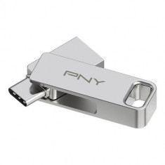 Stick USB PNY Duo Link, 128 GB, USB 3.2 (Argintiu)