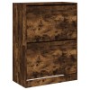 Pantofar cu 2 sertare rabatabile, stejar fumuriu, 80x42x108 cm