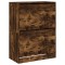 Pantofar cu 2 sertare rabatabile, stejar fumuriu, 80x42x108 cm
