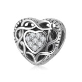 Cumpara ieftin Charm/talisman argint 925, JW1635, model inima, placat cu rodiu