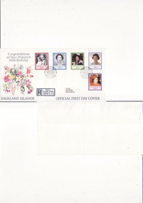 Circulatie Insulele Falkland-Casa Regala Britanica, Regina Elisabeta II-FDC foto