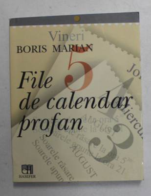 BORIS MARIAN - FILE DE CALENDAR PROFAN , 2007 foto