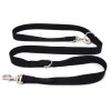 Lesa reglabila pentru caini Nuxie, inel pentru dublare lesa, 5 m, latime 2.5 cm, negru