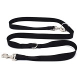Lesa reglabila pentru caini Nuxie, inel pentru dublare lesa, 5 m, latime 2.5 cm, negru
