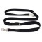 Lesa reglabila pentru caini Nuxie, inel pentru dublare lesa, 5 m, latime 2.5 cm, negru