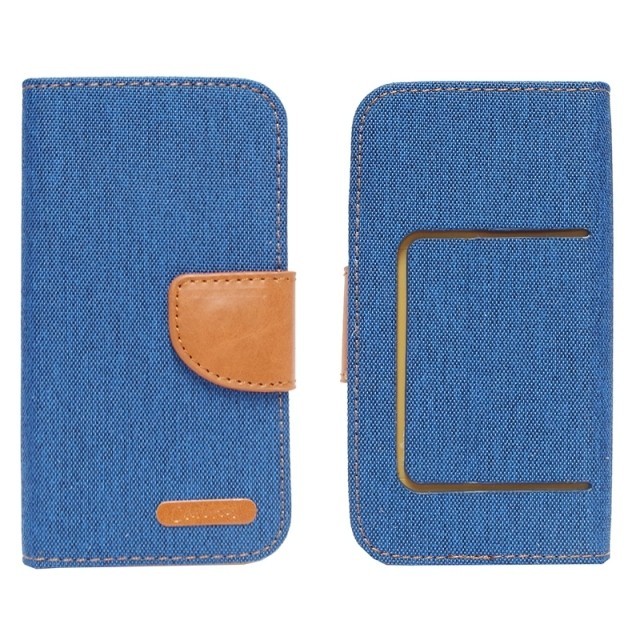 Husa Universala 4.7&quot; - Canvas Book (Bleumarin)