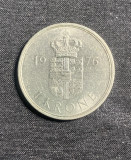 Moneda 1 coroana 1976 Danemarca, Europa