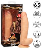 Cumpara ieftin Dildo CalExotics Working Stiff The Fireman, cu ventuză robustă, flexibil - 21 cm