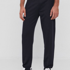 Emporio Armani pantaloni barbati, culoarea albastru marin, drept