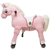 Unicorn Roz de Călărit Rosalie, 5-8 Ani, Plus Moale, Cadru Oțel, 90x32x93 cm, p&acirc;nă la 65 kg
