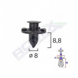 CLIPS FIXARE PENTRU NISSAN/MITSUBISHI 8X8.8MM - NEGRU SET 10 BUC, ROMIX