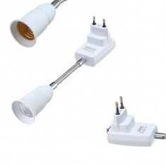 Lampa pentru Becuri E27 la Priza 220V Brat Flexibil Lamp Holder Converter foto