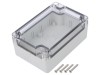 Carcasa Universala KRADEX Z128SJP TM PC, Policarbonat, IP67, Gri, Capac Transparent, Bucsa Alama, 70x105x40 mm