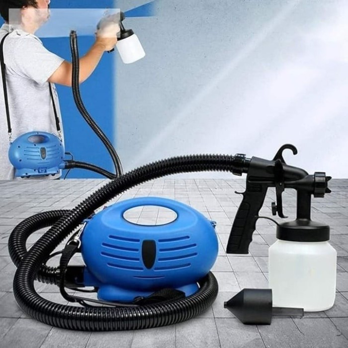 Aparat de Vopsit Electric 650W &ndash; Pistol de Zugravit Portabil cu Compresor si Furtun Flexibil