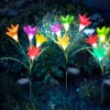 Lampă solară model floare - LED RGB - 75 cm - 2 buc. /pachet 11720