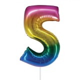 Balon Petrecere, Model Nr.5, Multicolor, 81 cm, Folie Aluminium, Oem
