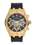 Cumpara ieftin Ceas Barbati Guess Continental GW0262G2, Inox 46mm, Curea Piele, Quartz, Analog, Rezistent Apa 5ATM