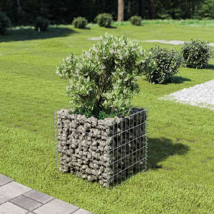 Strat &icirc;nălțat gabion, 50 x 50 x 50 cm, oțel galvanizat