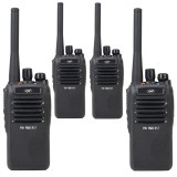 Kit 4 statii radio portabile PNI PMR R17 446MHz, 0.5W, 16 canale PMR si tonuri 50 CTCSS si 104 DCS, programabila, Li-Ion 2200 mA