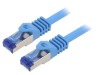 Patch cord S/FTP Cat6a Albastru 0,25m LSZH 26AWG, Logilink