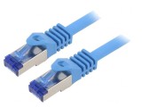 Patch cord S/FTP Cat6a Albastru 0,25m LSZH 26AWG, Logilink