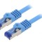 Patch cord S/FTP Cat6a Albastru 0,25m LSZH 26AWG