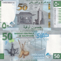 !!! RARR : MAURITANIA - 50 OUGUIYA 2023 , COMM. - P 28.3 - UNC / SERIA CA