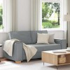 Gossi canapea cu 2 locuri, gri deschis, 140 cm, material textil