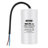 Condensator de pornire BEEYUIHF 40&micro;F, condensator de pornire 40&micro;F, condensator pentru motor 50/60Hz 450VAC, condensator pentru motor cu fir pentru mot