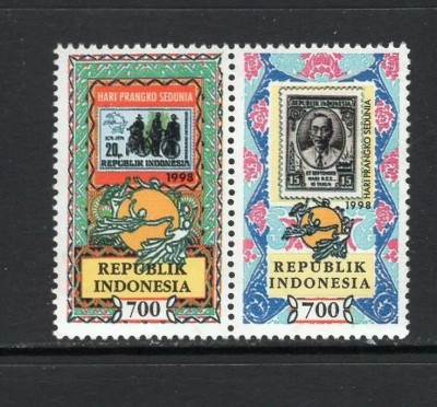 Indonesia 1998 - Ziua marcii postale, timbru pe timbru, serie neuzata foto