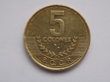 5 COLONES 2001 COSTA RICA, America Centrala si de Sud