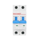 Sinotimer MCB DC 2P 63A 10kA &Icirc;ntrerupător Automat Modular Siguranță Curent Continuu