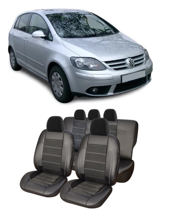 Huse scaune auto dedicate Alcantara VW Golf 5 Plus (2004-2009) Piele si catifea