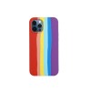 Husa silicon soft-touch compatibila cu Apple IPhone 12 pro, Curcubeu, ALC MOBILE