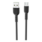 Cablu Date si Incarcare USB la MicroUSB HOCO X33 Surge flash, 4A, 1 m, Negru