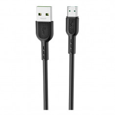 Cablu Date si Incarcare USB la MicroUSB HOCO X33 Surge flash, 4A, 1 m, Negru