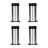Cumpara ieftin Picior din inox pentru pat, &Oslash; 42 mm x 10 cm, 4 buc / set