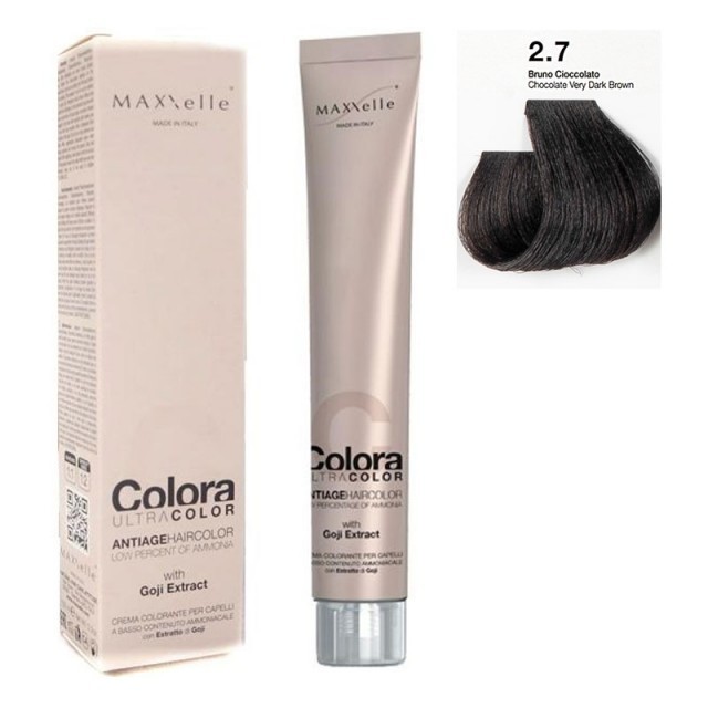 Saten Foarte Inchis Ciocolatiu 2.7 Vopsea Colora MaXXelle cu extract de Goji 100 ML
